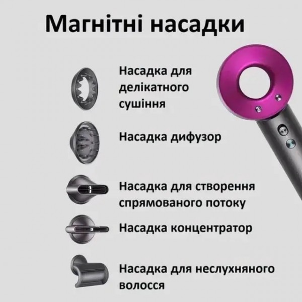 Фен Super Hair Dryer з 5 насадками