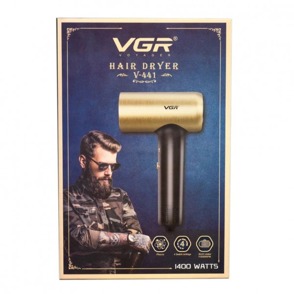 Фен профессиональный VGR V-441, 4 режима, насадка-концентратор, 1400 Вт