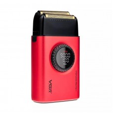 Электробритва VGR V-377 RED шейвер, двойное лезвие, регулировка мощности 7000-9000 RPM, LED display 