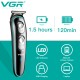 Триммер VGR V-055 с регулятором высоты, 4 насадки 
