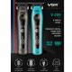Триммер VGR V-299 BLACK, 4 насадки, 9000RPM, 2000 mAh, 5 уровней скорости, LED display 