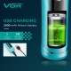 Триммер VGR V-299 BLACK, 4 насадки, 9000RPM, 2000 mAh, 5 уровней скорости, LED display 