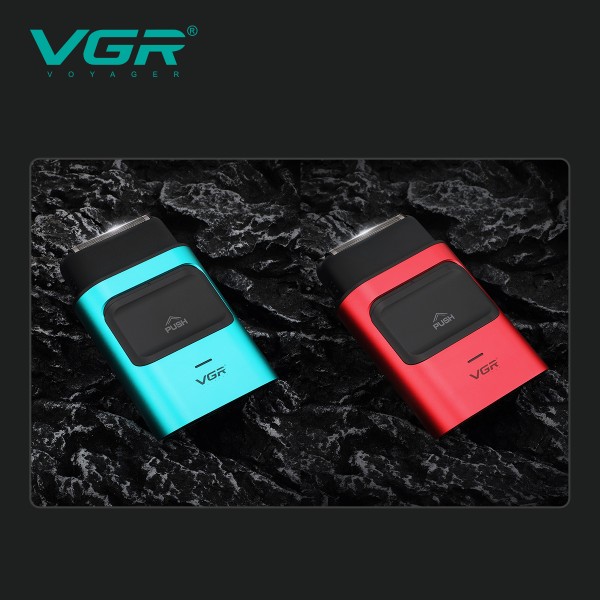 Электробритва VGR V-307 GREEN шейвер, двойное лезвие,  2000mAh, 9000 RPM 