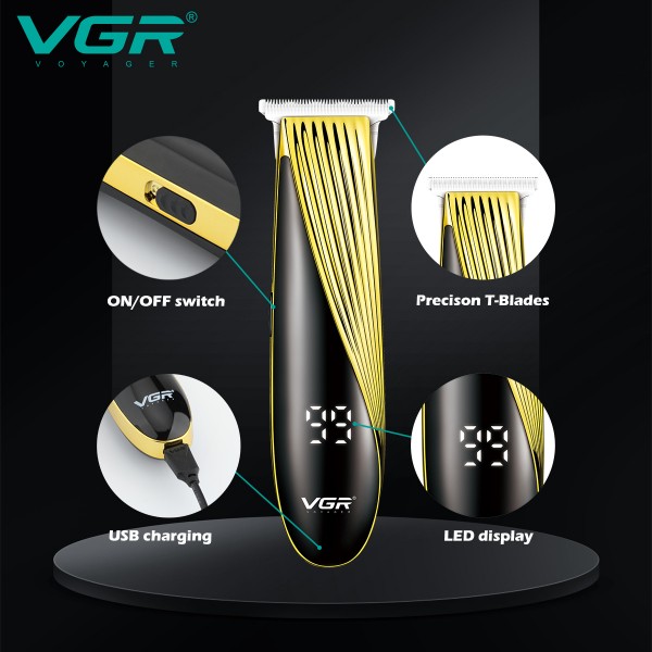 Тример VGR V-959, 3 насадки, LED display