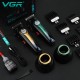 Аккумуляторная машинка для стрижки (clipper) VGR V-010 GREEN, 6 насадок, 7500 RPM, 2600 mAh, LED display 