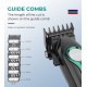 Аккумуляторная машинка для стрижки (clipper) VGR V-010 GREEN, 6 насадок, 7500 RPM, 2600 mAh, LED display 