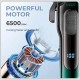 Аккумуляторная машинка для стрижки (clipper) VGR V-013 GREEN, 8 насадок, 6500 RPM, 2000 mAh, LED display 