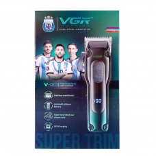 Аккумуляторная машинка для стрижки (clipper) VGR V-013 GREEN, 8 насадок, 6500 RPM, 2000 mAh, LED display 