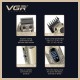 Аккумуляторная машинка для стрижки (clipper) VGR V-027, 8 насадок, 7000 RPM, 2600 mAh, LED display 