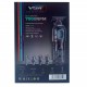 Триммер VGR V-254 GREEN, 4 насадки, 7000 RPM, 2000 mAh, LED display 