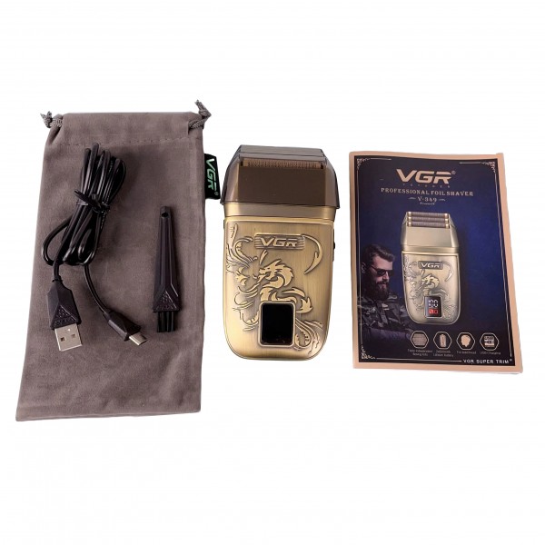 Электробритва VGR V-349 шейвер, тройное лезвие, IPX6, LED Display 