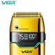 Электробритва VGR V-350 GOLD шейвер, двойное лезвие,  2 насадки, LED Display 