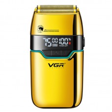 Электробритва VGR V-350 GOLD шейвер, двойное лезвие,  2 насадки, LED Display 