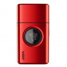Электробритва VGR V-378 RED шейвер, двойное лезвие + триммер, регулировка мощности 7000-9000 RPM, LED Display 