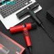 Фен профессиональный VGR V-401 RED, 40 уровней обдува 70000 - 110000 RPM, 40 уровней температуры 60°C - 100°C, 3 насадки 