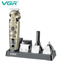 Набор для стрижки VGR 8 в 1 V-103, 19 насадок, LED display 