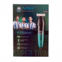 Бритва-триммер для стрижки бороди та вусів VGR V-339 GREEN, 4 насадки, IPX7