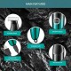 Бритва-триммер для стрижки бороды и усов VGR V-339 GREEN, 4 насадки, IPX7 