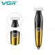 Бритва-триммер для стрижки бороды и усов VGR V-339 GOLD, 4 насадки, IPX7 