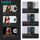 Фен профессиональный VGR V-401 BLACK, 40 уровней обдува 70000 - 110000 RPM, 40 уровней температуры 60°C - 100°C, 3 насадки 