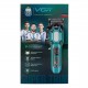 Аккумуляторная машинка для стрижки (clipper) VGR V-600 BLACK, 6 насадок, регулятор высоты, LED display, 7000 RPM 