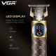 Триммер VGR V-942 BROWN, 4 насадки, LED display 