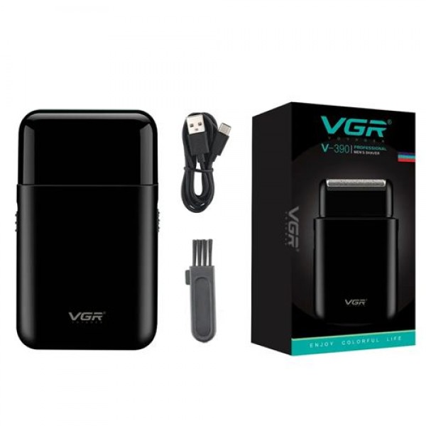 Электробритва VGR V-390 шейвер BLACK, выдвижной триммер 