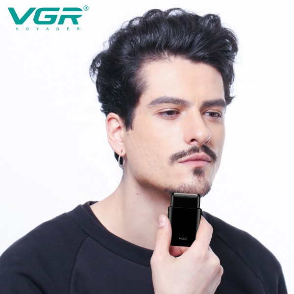 Электробритва VGR V-390 шейвер BLACK, выдвижной триммер 