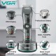 Аккумуляторная машинка для стрижки (clipper) VGR V-256, 6 насадок, LED display