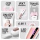 Эпилятор VGR 6 в 1 V-733 PINK, 12 насадок, IPX7, LED display 