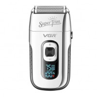 Электробритва VGR V-332 SILVER шейвер, двойное лезвие, триммер, LED Display 