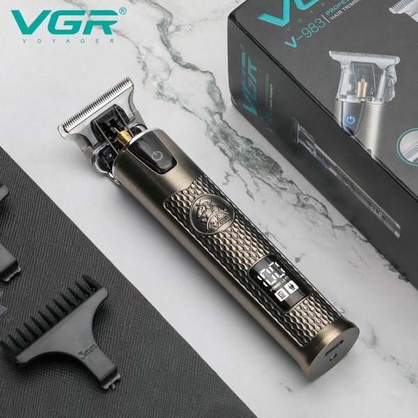 Триммер VGR V-983, 3 насадки, LED display