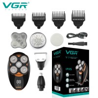 Электробритва VGR 5 в 1 V-316, 9 насадок, IPX5, LED display 
