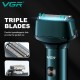 Электробритва VGR V-370 шейвер, двойное лезвие + триммер, IPX5 