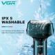 Электробритва VGR V-370 шейвер, двойное лезвие + триммер, IPX5 