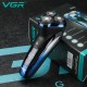 Электробритва VGR V-387, роторная, выдвижной триммер, IPX6, LED display 
