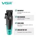 Аккумуляторная машинка для стрижки (clipper) VGR V-196 GREEN, 8 насадок, 7000 RPM, 2000 mAh, LED display 