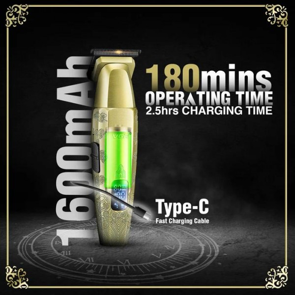 Триммер V-265, 4 насадки, 1600mAh, 8000 RPM, LED display оптом в Украине