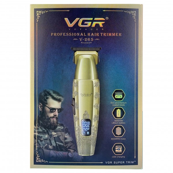 Триммер V-265, 4 насадки, 1600mAh, 8000 RPM, LED display оптом в Украине