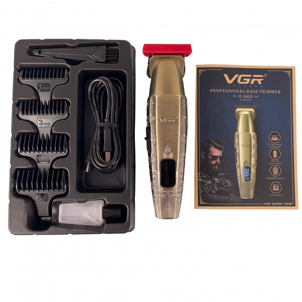 Триммер V-265, 4 насадки, 1600mAh, 8000 RPM, LED display оптом в Украине