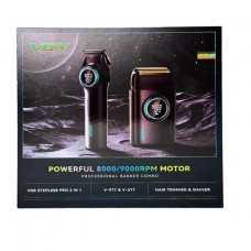Комплект VGR 2 в 1 V-977&V-377 BLACK, триммер и шейвер 