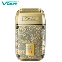 Електробритва VGR V-336 шейвер, подвійне лезо + тример, LED Display, металева