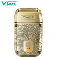 Электробритва VGR V-336 шейвер, двойное лезвие + триммер, LED Display, металлическая 