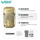 Электробритва VGR V-336 шейвер, двойное лезвие + триммер, LED Display, металлическая 