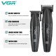 Комплект VGR 2 в 1 V-640 BLACK аккумуляторная машинка для стрижки (clipper) и триммер 