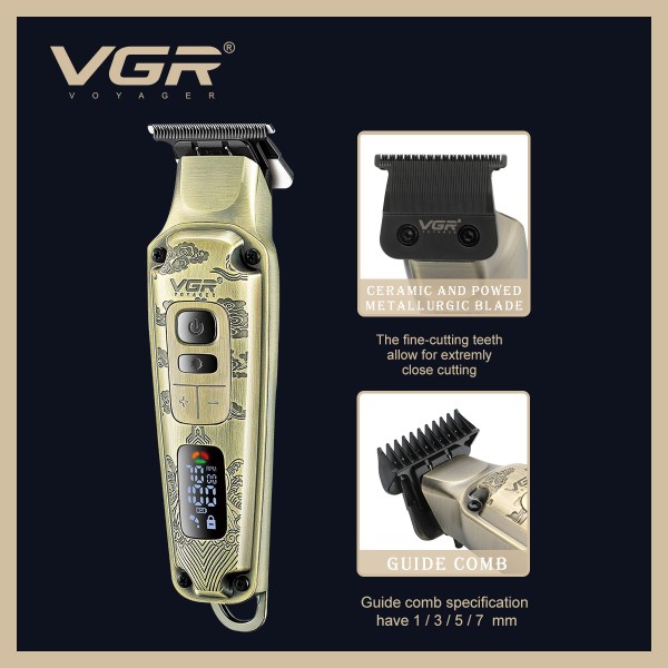 Комплект VGR 3 в 1 V-642 аккумуляторная машинка для стрижки (clipper), триммер и электробритва (шейвер) 