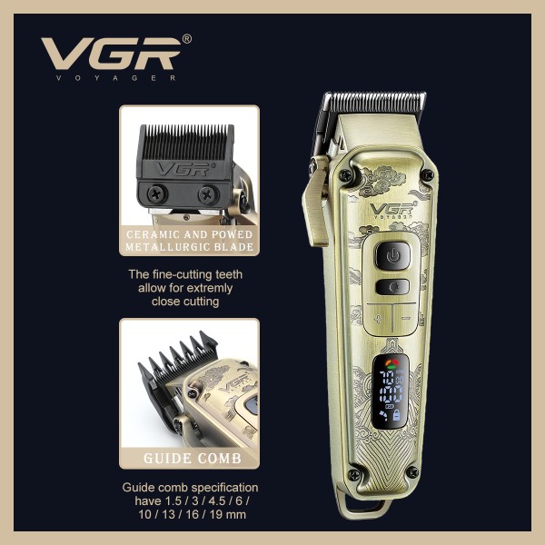 Комплект VGR 3 в 1 V-642 аккумуляторная машинка для стрижки (clipper), триммер и электробритва (шейвер) 