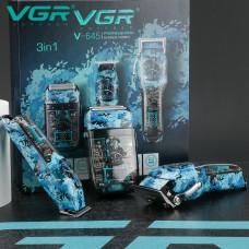 Комплект VGR 3 в 1 V-645 аккумуляторная машинка для стрижки (clipper), триммер и электробритва (шейвер) 