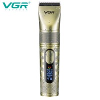 Аккумуляторная машинка для стрижки (clipper)  VGR V-659, 5 насадок, регулировка мощности 6500-7500 RPM, IPX7, LED display 