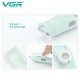 Детская машинка для стрижки с функцией сбора волос VGR V-155 GREEN, 3 безопасные насадки, бесшумная, IPX8 
